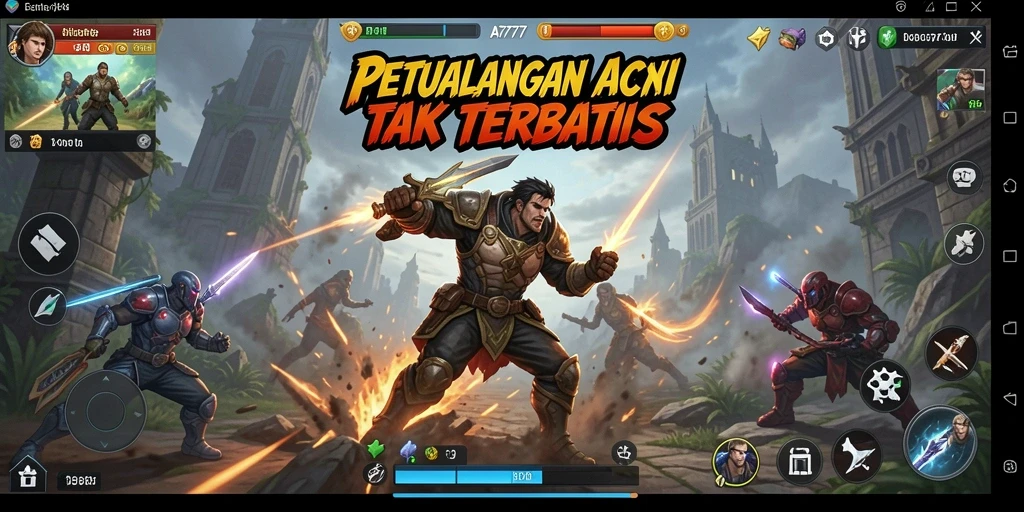 Tampilan gameplay A7777 yang menampilkan aksi pertarungan yang mendebarkan.