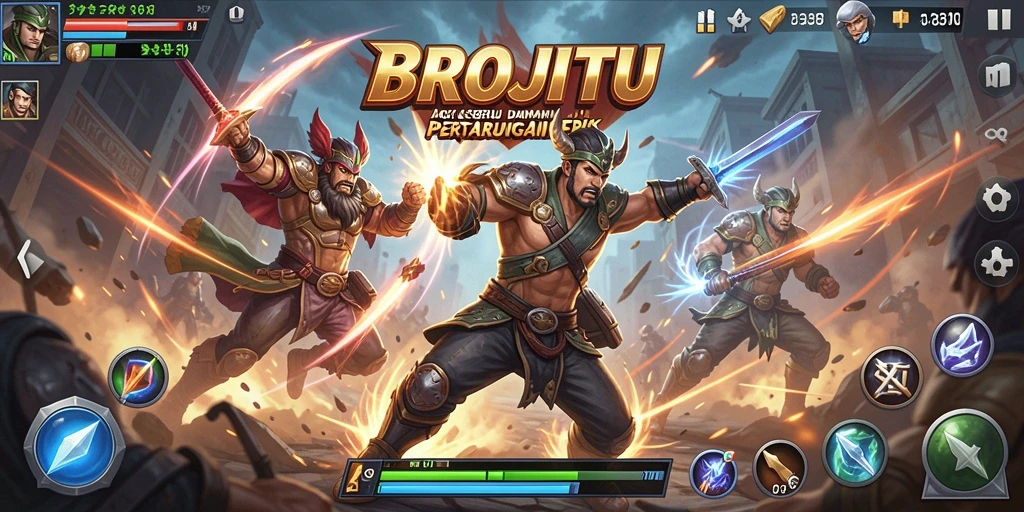 Gameplay menarik dan pertarungan seru di BROJITU.