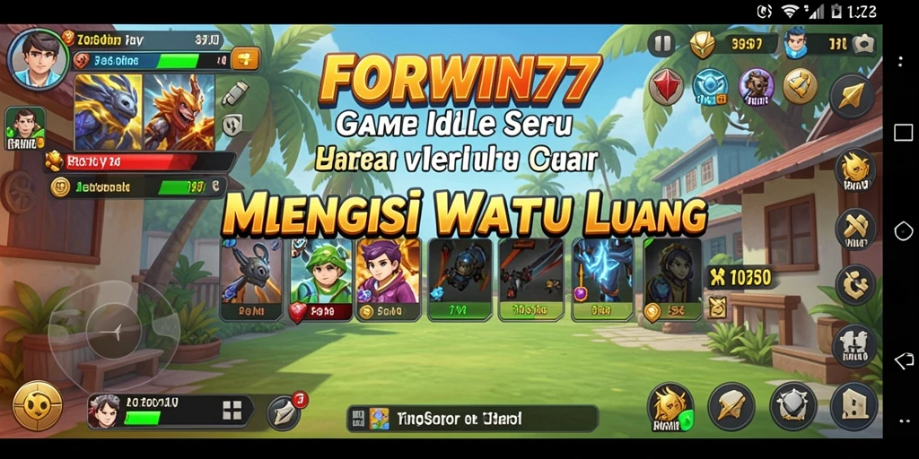 Tampilan gameplay <strong>FORWIN77</strong> yang menarik dan penuh warna.