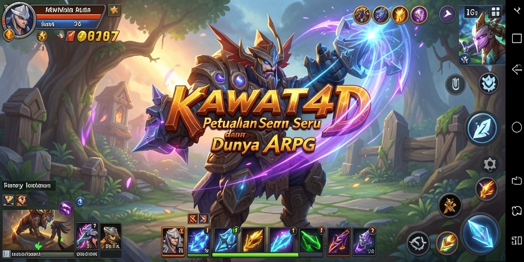 Screenshot gameplay KAWAT4D yang menampilkan pertarungan epik.