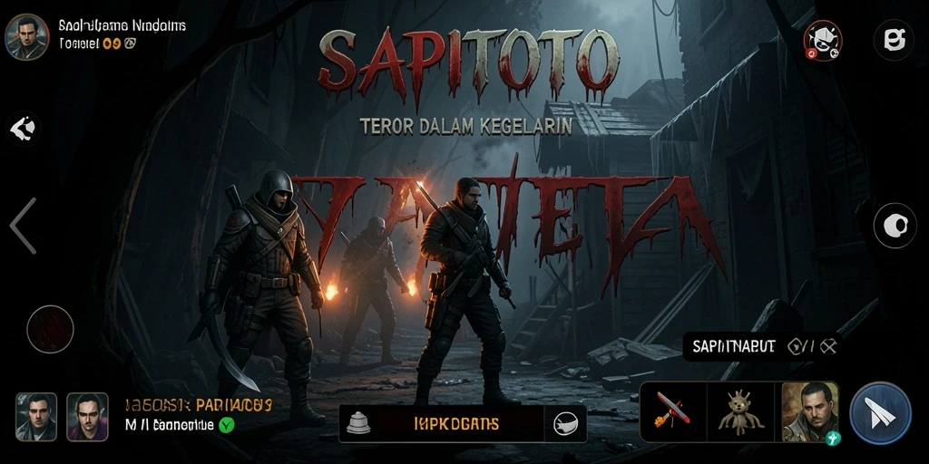 Screenshot gameplay SAPITOTO menampilkan suasana Horror yang mencekam.