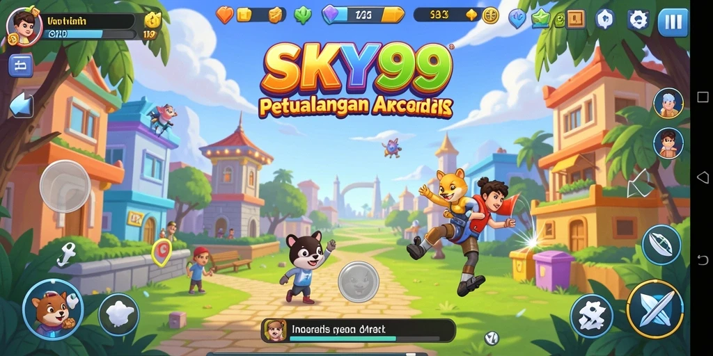 Screenshot gameplay <strong>SKY99</strong> menampilkan aksi seru dan visual mengagumkan.
