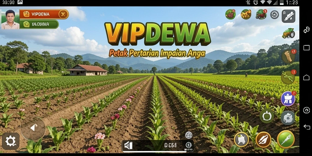 Tampilan screenshot VIPDEWA dengan gameplay pertanian yang menarik.